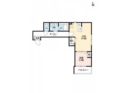 流山市南流山8丁目Ⅲ(1LDK/1階)の間取り写真