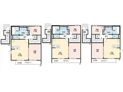 MEMORY COURT(2LDK/2階)の間取り写真