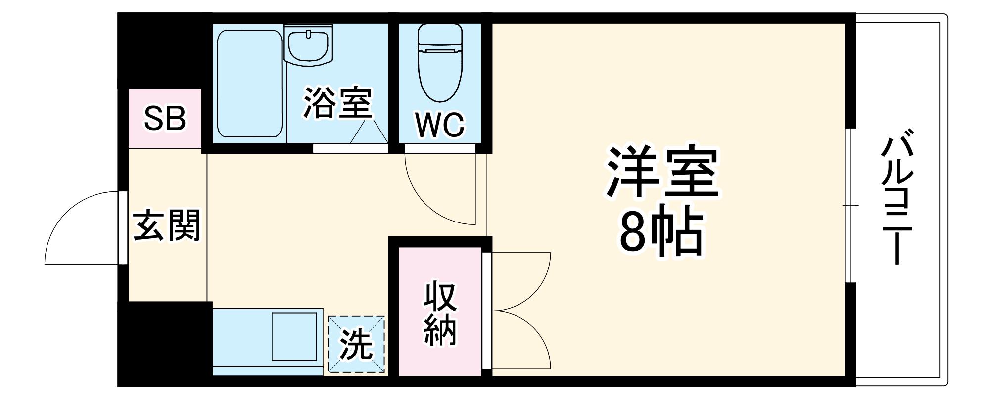 ピア ボナール(1K/2階)の間取り写真