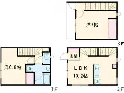 もくのいえHACHICO(2LDK/1階)の間取り写真