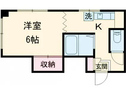 森下5丁目石田コーポ(1K/3階)の間取り写真