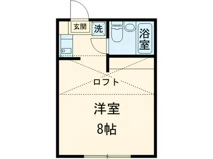 メゾン溝口Ⅱ(1K/1階)の間取り写真