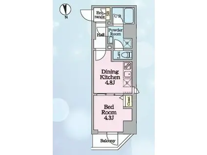 HYS TSURUKAWA(1DK/6階)の間取り写真