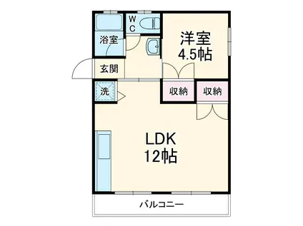 井上ハイツ(1LDK/3階)の間取り写真