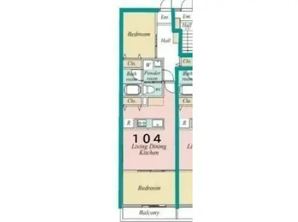 ロワジール西ヶ原(2LDK/1階)の間取り写真