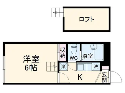 甲府屋形レジデンス(1K/2階)の間取り写真