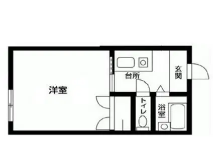 クロノス南矢名1番館(1K/1階)の間取り写真