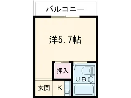 G-PLUS嵐山(1K/4階)の間取り写真