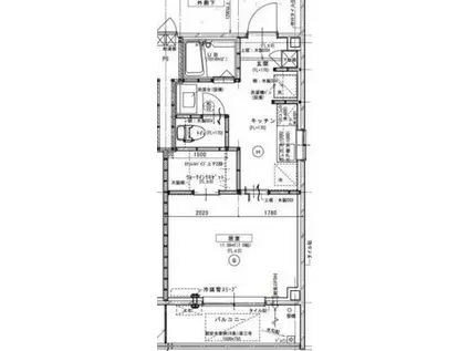 ノースガーデン(1K/2階)の間取り写真