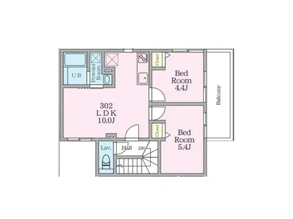 ミハス中野Ⅱ(2LDK/3階)の間取り写真