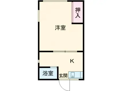 コーポA(1K/1階)の間取り写真