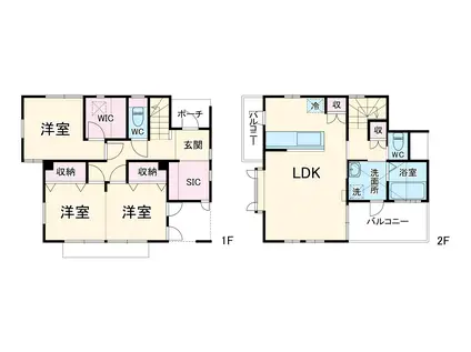 東海道本線 辻堂駅 徒歩4分 2階建 築14年(2LDK)の間取り写真
