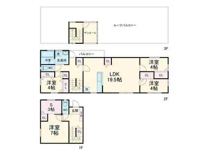 東葉高速鉄道 八千代緑が丘駅 徒歩10分 2階建 築9年(4SLDK)の間取り写真