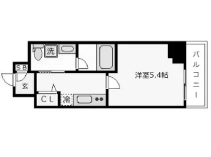 クレヴィスタ高円寺(1K/3階)の間取り写真