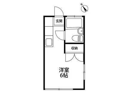 アザース愛名(ワンルーム/1階)の間取り写真