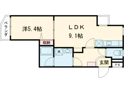 ファブール練馬(1LDK/1階)の間取り写真