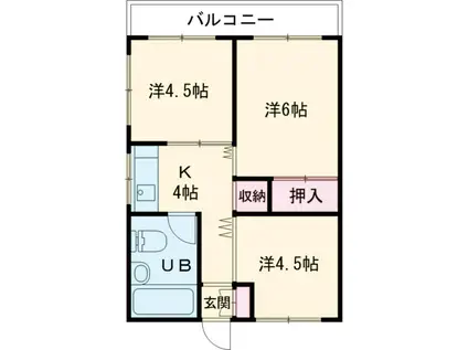 コーポフェニックス(3K/2階)の間取り写真