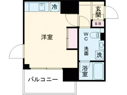 ザ・レジデンス・オブ・トーキョーJY(ワンルーム/8階)の間取り写真