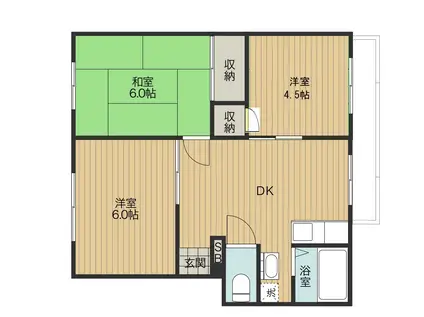 サープラス伊勢原PⅢ(3DK/1階)の間取り写真