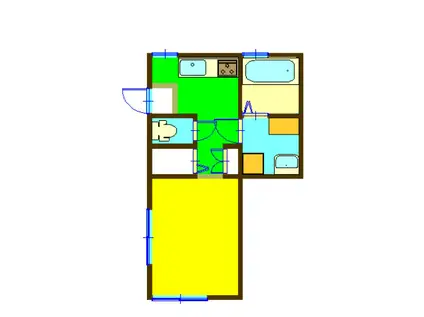 エバンス(ワンルーム/2階)の間取り写真
