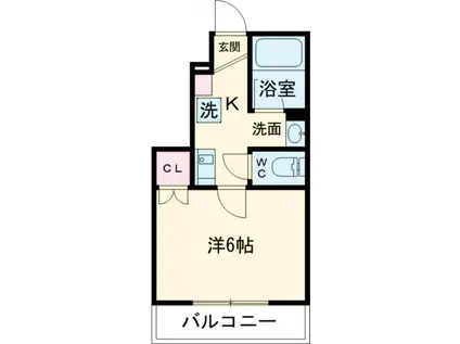 ラクレール王子神谷(1K/2階)の間取り写真