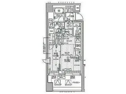デュオステージ横濱桜木町(1LDK/11階)の間取り写真