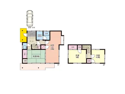 東海道本線 焼津駅 徒歩7分 2階建 築50年(3LDK)の間取り写真