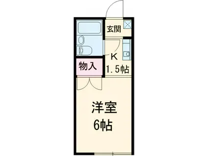 コーポ青山(ワンルーム/1階)の間取り写真