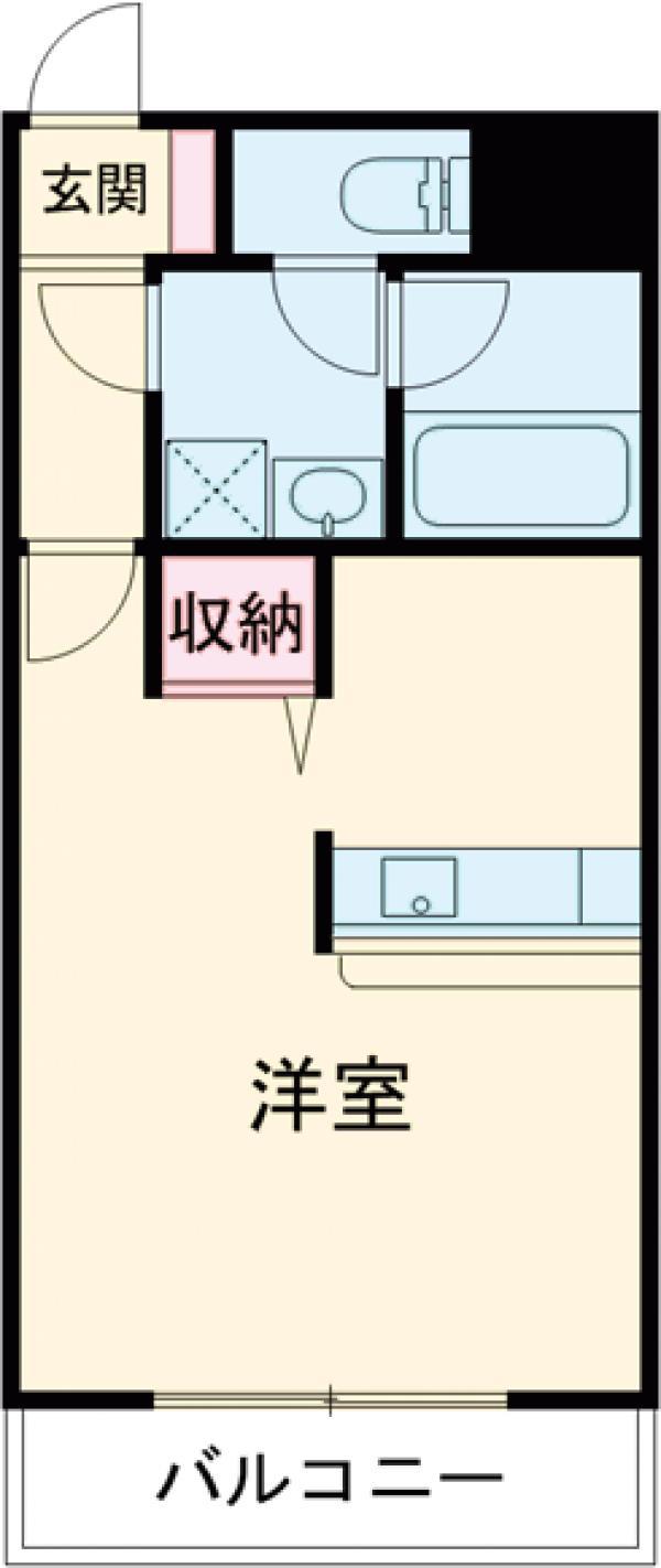 セキュリア(1K/3階)の間取り写真