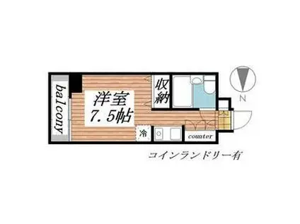 メゾン・ド・エトワール(ワンルーム/2階)の間取り写真