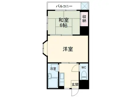 チェリーハイツ(2K/2階)の間取り写真