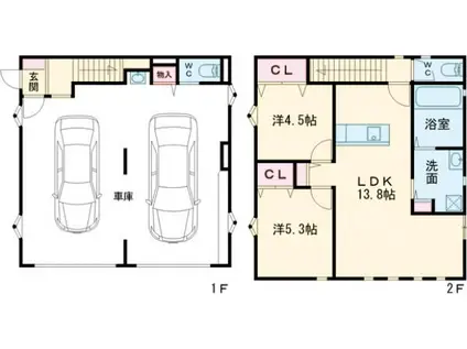 東武鉄道宇都宮線 東武宇都宮駅 徒歩13分  新築(2SLDK)の間取り写真
