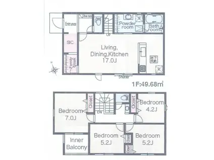 岳南電車 岳南富士岡駅 徒歩10分 2階建 築1年(4LDK)の間取り写真