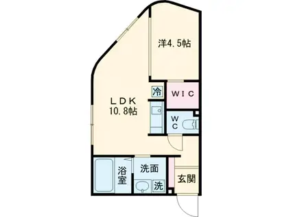 P2 FUSSA(1LDK/2階)の間取り写真