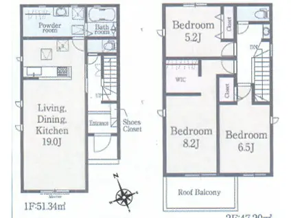 岳南電車 岳南富士岡駅 徒歩10分 2階建 築1年(4LDK)の間取り写真