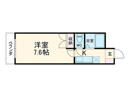 ペアフォート(1K/3階)の間取り写真