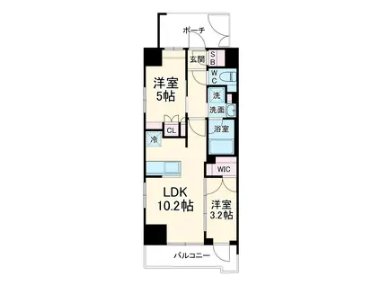 デュオステージ相模大野(1SLDK/4階)の間取り写真