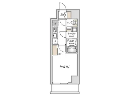N-STAGEかしわ台(1K/8階)の間取り写真