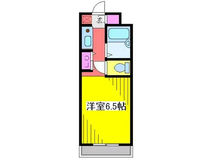 CABIN CRUISE(ワンルーム/3階)の間取り写真