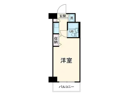 TS GARDEN新丸子(ワンルーム/11階)の間取り写真