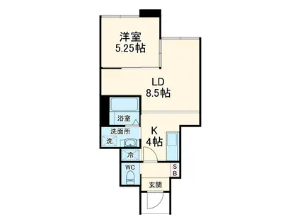 G MAISON豊中蛍池(1LDK/1階)の間取り写真