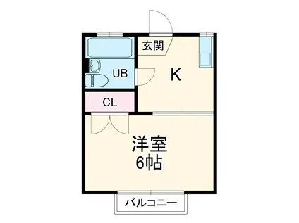 さくらヴィレッジ(1K/1階)の間取り写真