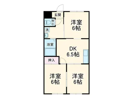 第5ヤマモトビル(2LDK/2階)の間取り写真