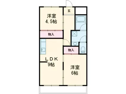 OLIVE MANSION(2LDK/2階)の間取り写真