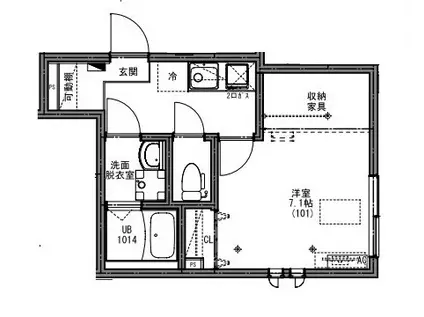 KEIAI RESIDENCE 西八王子Ⅳ(1K/1階)の間取り写真