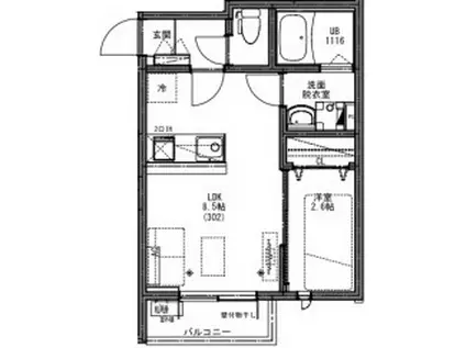 KEIAI RESIDENCE 西八王子Ⅳ(1K/3階)の間取り写真