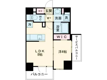 プレミスト板橋(1LDK/3階)の間取り写真