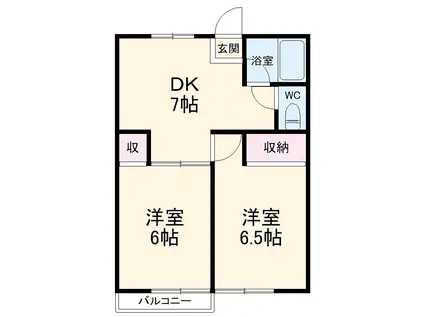 レピュートMK(2DK/2階)の間取り写真