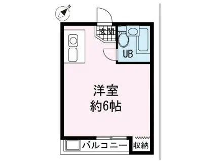 レスパーニャよしのA(1K/2階)の間取り写真