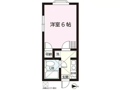 センチュリーハイツ(1K/2階)の間取り写真